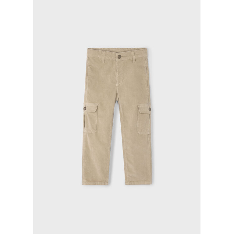 MAYORAL CORDUROY CARGO PANTS - WHEAT