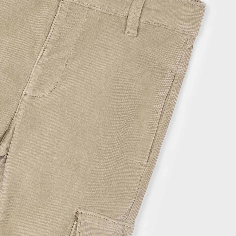 MAYORAL PANTALON CARGO EN VELOURS CÔTELÉ - BLÉ
