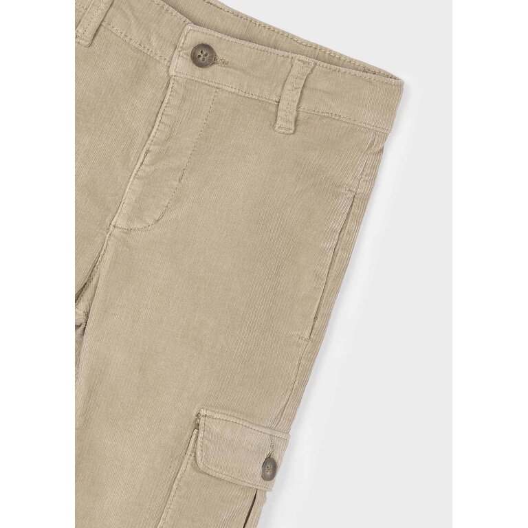MAYORAL PANTALON CARGO EN VELOURS CÔTELÉ - BLÉ