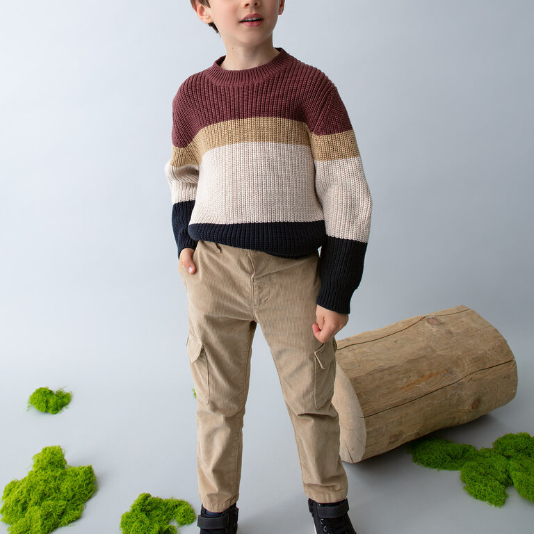 MAYORAL PANTALON CARGO EN VELOURS CÔTELÉ - BLÉ