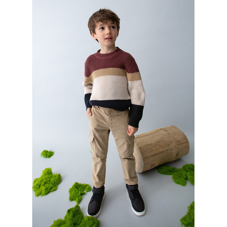 MAYORAL PANTALON CARGO EN VELOURS CÔTELÉ - BLÉ