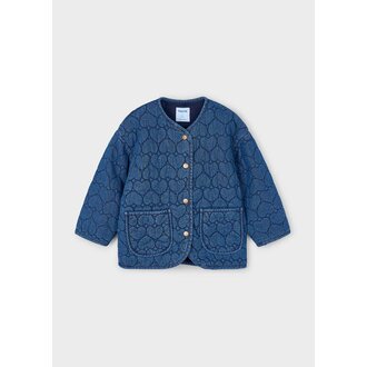 MAYORAL MANTEAU EN DENIM MATELASSÉ COEUR - BLEU