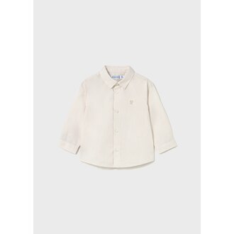 MAYORAL CHEMISE HABILLÉE MANCHES LONGUES RAYÉ - LATTÉ