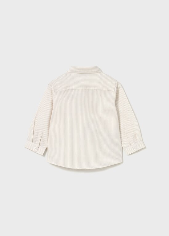 MAYORAL CHEMISE HABILLÉE MANCHES LONGUES RAYÉ - LATTÉ