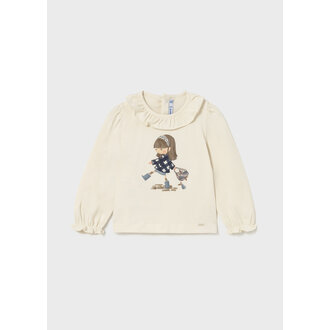 MAYORAL CHANDAIL MANCHES LONGUES FILETTE AU MARCHÉ - MARINE