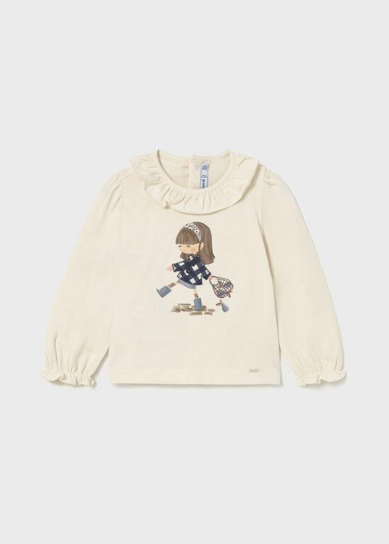 MAYORAL CHANDAIL MANCHES LONGUES FILETTE AU MARCHÉ - MARINE