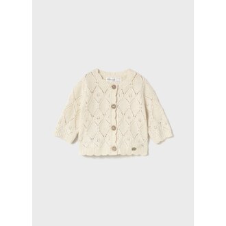 MAYORAL CARDIGAN EN TRICOT AJOURÉ - MILK