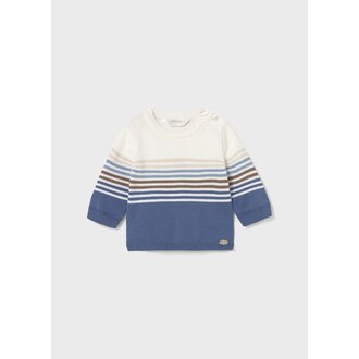 MAYORAL PULL À RAYURES BLEU ET BEIGE - ARCTIQUE