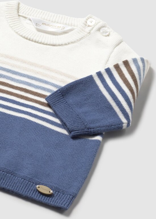 PULL À RAYURES BLEU ET BEIGE - ARCTIQUE