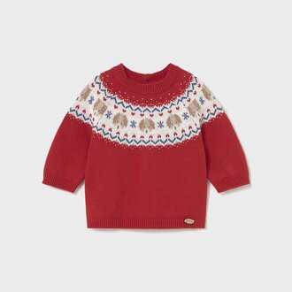 MAYORAL PULL À MOTIFS NORVÉGIENS - CERISE