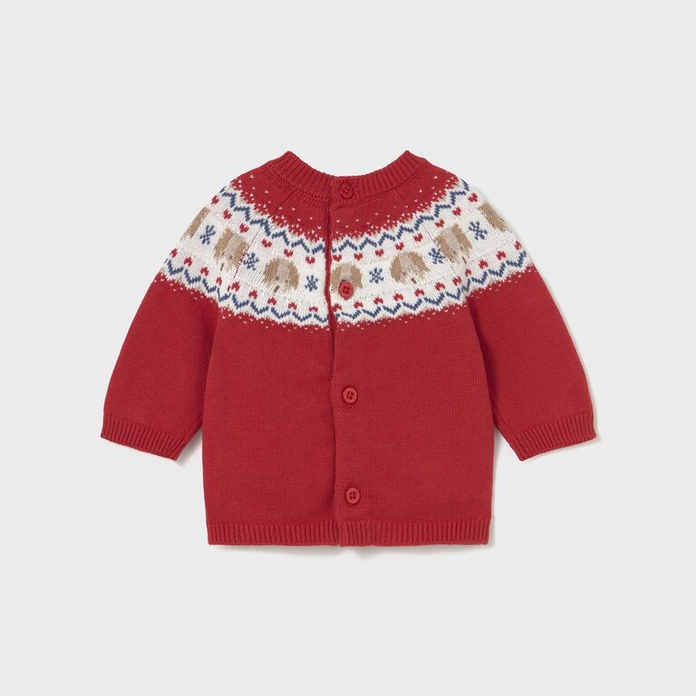 MAYORAL PULL À MOTIFS NORVÉGIENS - CERISE