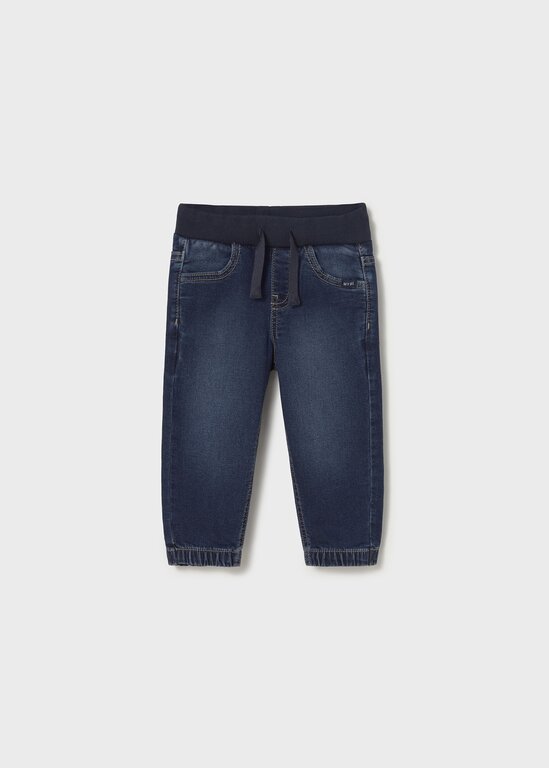 MAYORAL JOGGER EN DENIM SOUPLE - BLEU FONCÉ