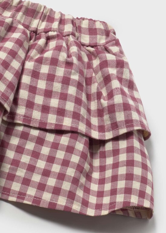 MAYORAL ENSEMBLE 2 PIÈCES ET BANDEAU EN VICHY - FRAMBOISE