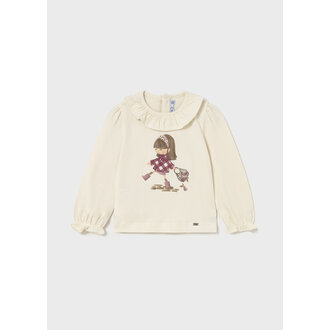 MAYORAL CHANDAIL MANCHES LONGUES FILLETTE AU MARCHÉ - ROSE