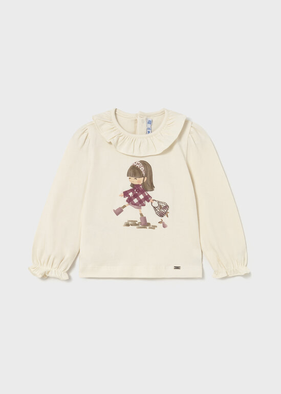 MAYORAL CHANDAIL MANCHES LONGUES FILLETTE AU MARCHÉ - ROSE