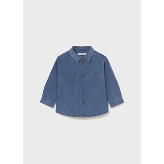 MAYORAL CHEMISE MANCHES LONGUES EN DENIM SOUPLE - BLEU