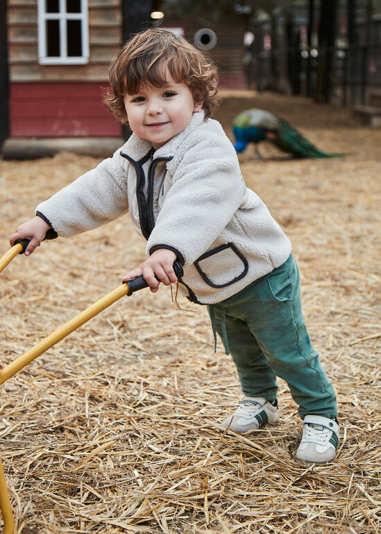 MAYORAL PANTALON EN VELOURS - VERT SAPIN