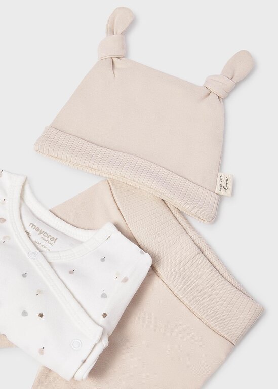 MAYORAL ENSEMBLE CADEAU 2 PIÈCES ET BONNET - SOJA