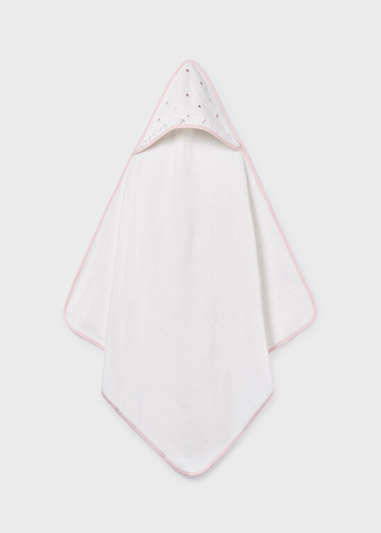SERVIETTE DE BAIN À POIS - ROSE BABY