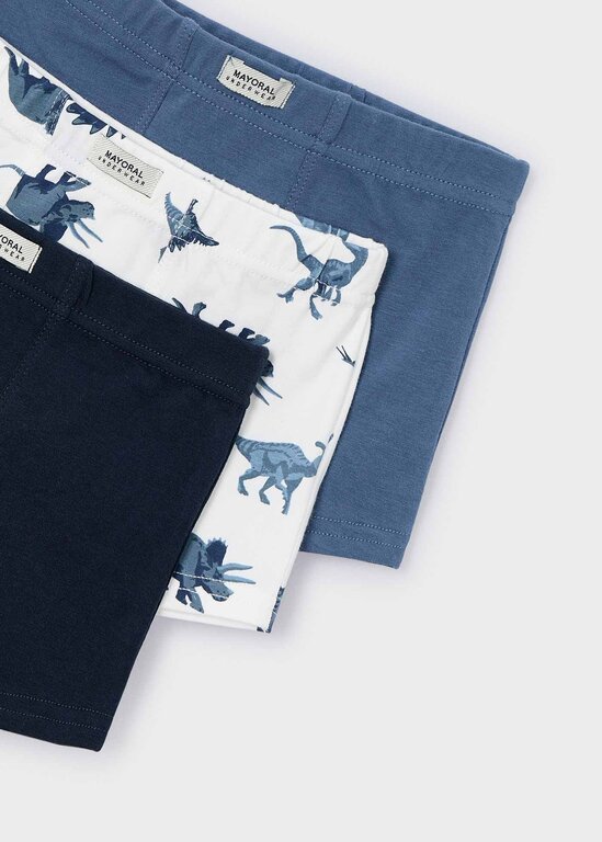 MAYORAL ENSEMBLE 3 BOXERS  DINOSAURES - BLEU