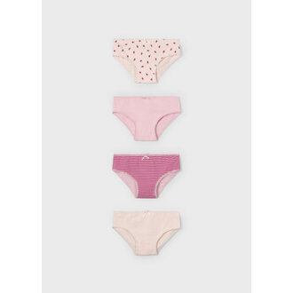 ENSEMBLE 4 CULOTTES FRAISES - ROSE
