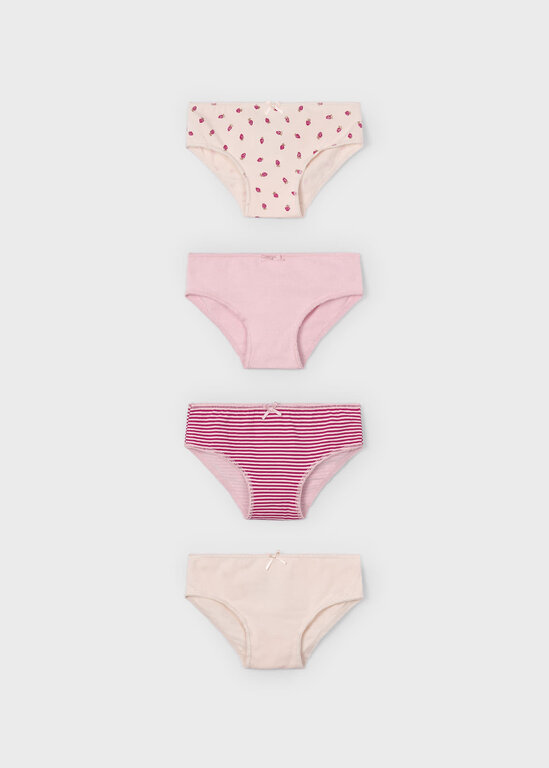 ENSEMBLE 4 CULOTTES FRAISES - ROSE