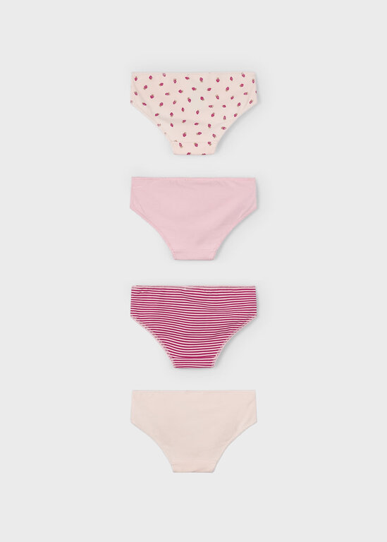 ENSEMBLE 4 CULOTTES FRAISES - ROSE