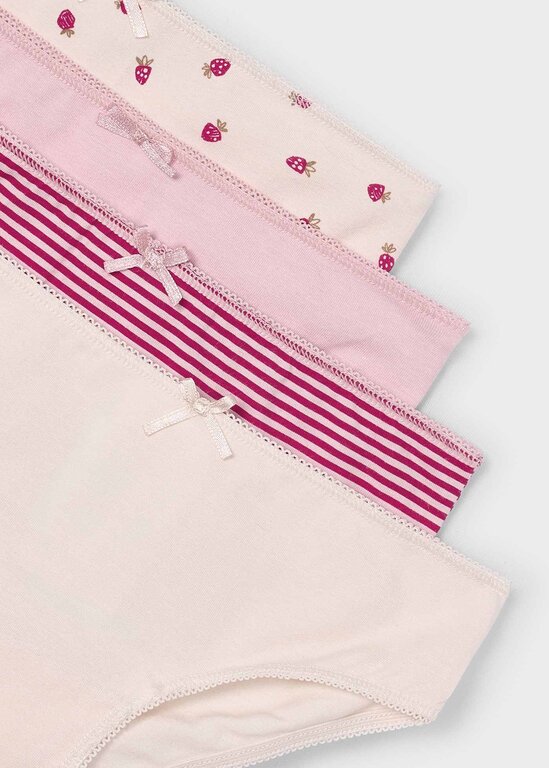 ENSEMBLE 4 CULOTTES FRAISES - ROSE