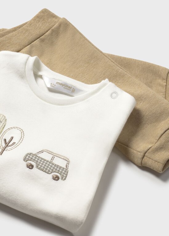 MAYORAL ENSEMBLE 3 PIÈCES À MOTIFS DE TRAIN - TOFFEE