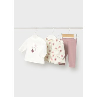 MAYORAL ENSEMBLE 3 PIÈCES À BRODERIES DE FLEURS - PÉTALE