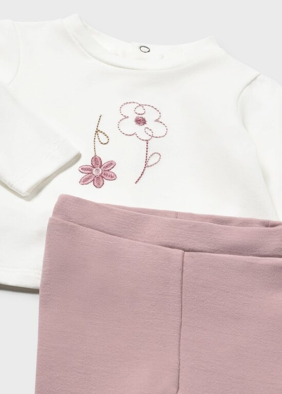 MAYORAL ENSEMBLE 3 PIÈCES À BRODERIES DE FLEURS - PÉTALE