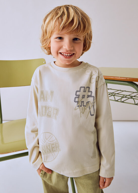 MAYORAL CHANDAIL MANCHES LONGUES IMPRIMÉ GRAFFITI - CÉRÉALE