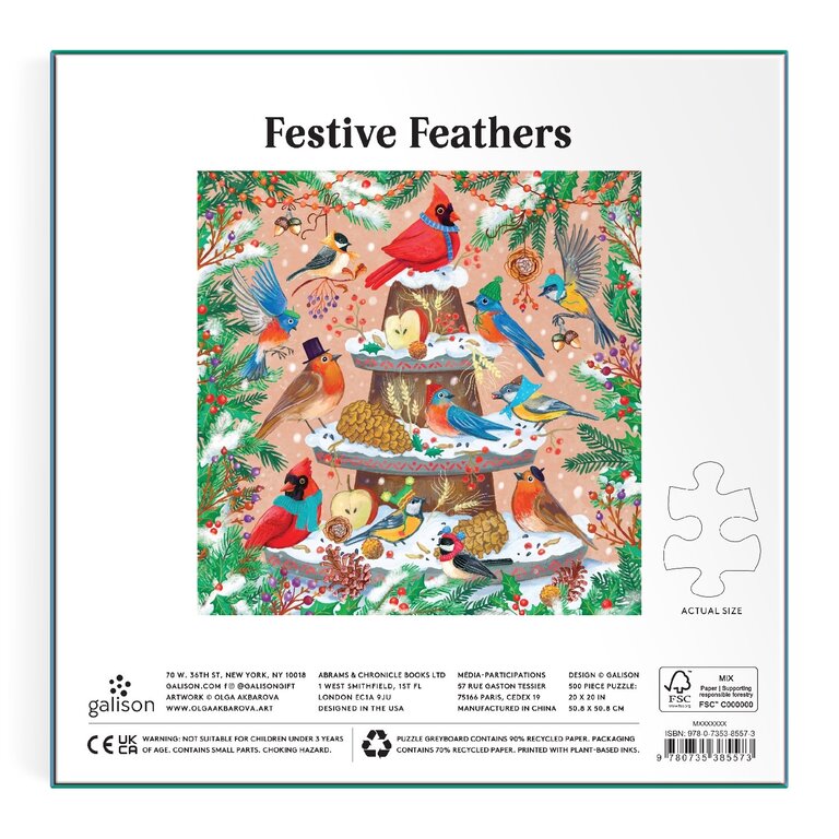 GALISON PUZZLE 500 PCS - FESTIVE HEATHERS
