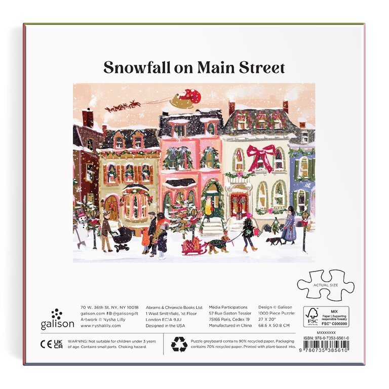 GALISON PUZZLE 1000 PIÈCES - SNOWFALL ON MAIN STREET