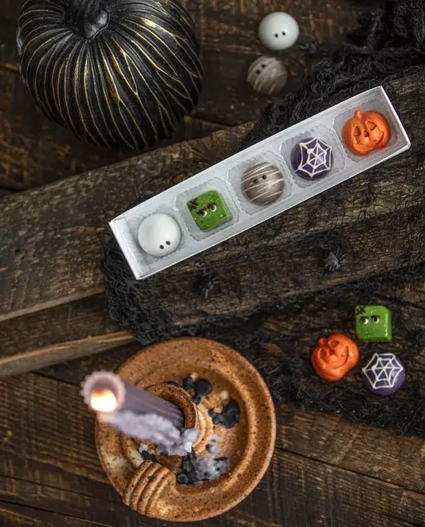 CHOCO CHOCOLAT BOÎTE DE 5 CHOCOLATS FINS HALLOWEEN