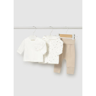 MAYORAL ENSEMBLE NOUVEAU-NÉ 3 PIÈCES À MOTIFS - SOJA