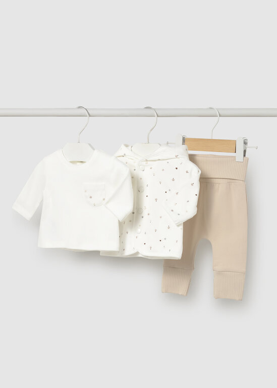 MAYORAL ENSEMBLE NOUVEAU-NÉ 3 PIÈCES À MOTIFS - SOJA