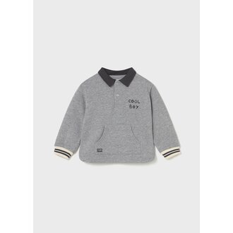 MAYORAL POLO EN MOLLETON BRODÉ - GRIS CENDRÉ