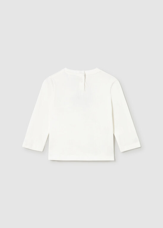 MAYORAL CHANDAIL MANCHES LONGUES VOITURES BRODÉE - BLANC