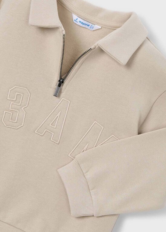 MAYORAL PULL À COL POLO TEAM - BEIGE