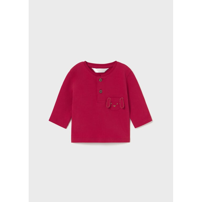 MAYORAL LONG-SLEEVE TOP WITH EMBROIDERED DOG