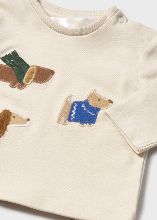 MAYORAL CHANDAIL MANCHES LONGUES CHIEN BRODÉS