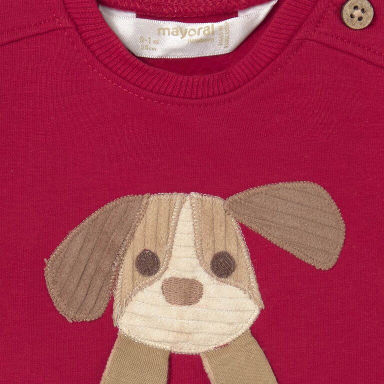 MAYORAL SWEAT INTERACTIF CHIEN - CERISE
