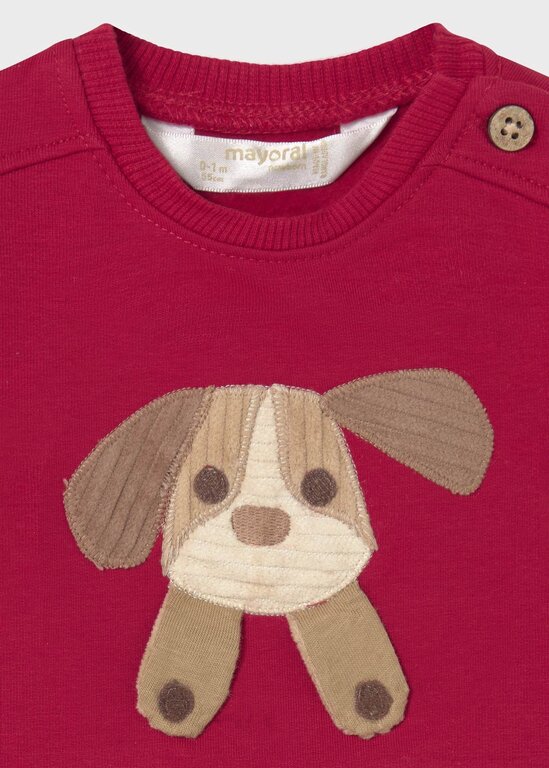 SWEAT INTERACTIF CHIEN - CERISE