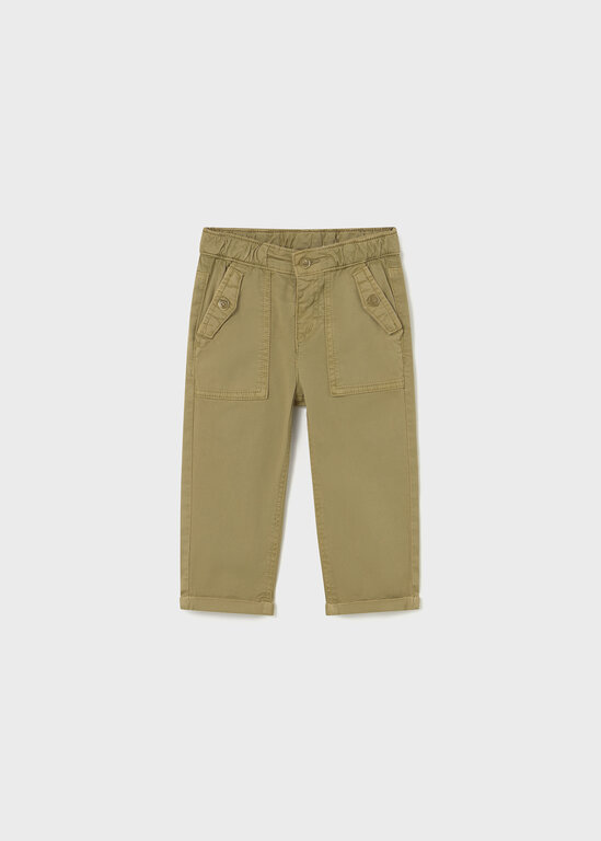 PANTALON SERGÉ À POCHES - CAMEL