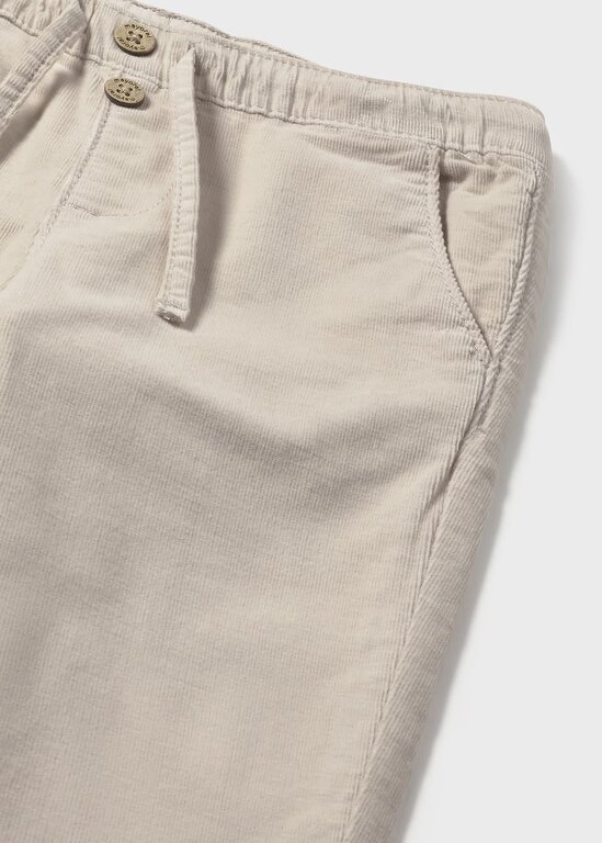 PANTALON EN VELOURS DOUBLÉ - TAUPE