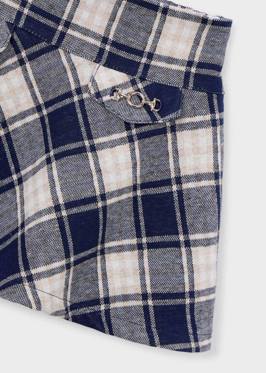 MAYORAL JUPE EN FLANELLE À CARREAUX - MARINE