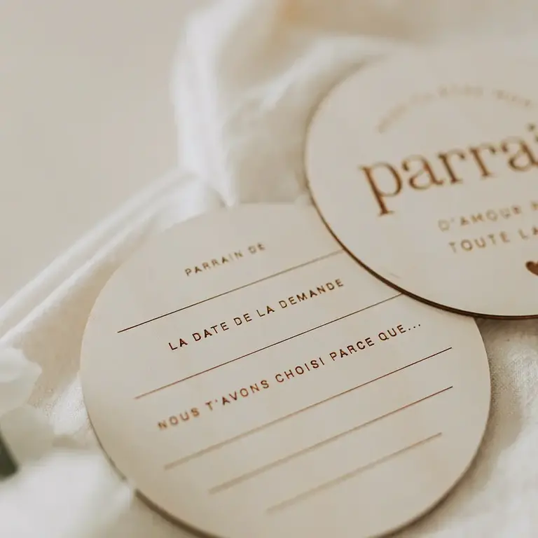 LE PETIT TABLEAU NOIR PASTILLE DE BOIS - PARRAIN