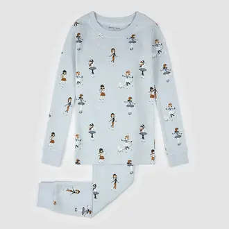 PETIT LEM PYJAMA 2 PIÈCES À IMPRIMÉ DE PATINEUSE - BLEU
