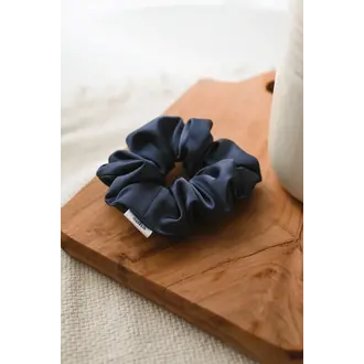 SOHA CHOUCHOU EN SATIN - BLEU NUIT